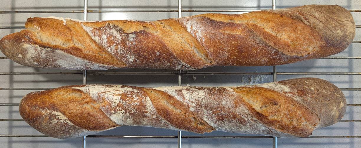 Baguette mit Sauerteig
